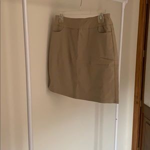 Tan mini skirt
